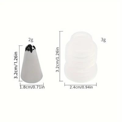 12/24Pcs Cream Nozzles Pastry Socket Large Cupcake Paper Cups Cream Nozzles Cake Decorating Tools for Pastry Piping Bag Baking