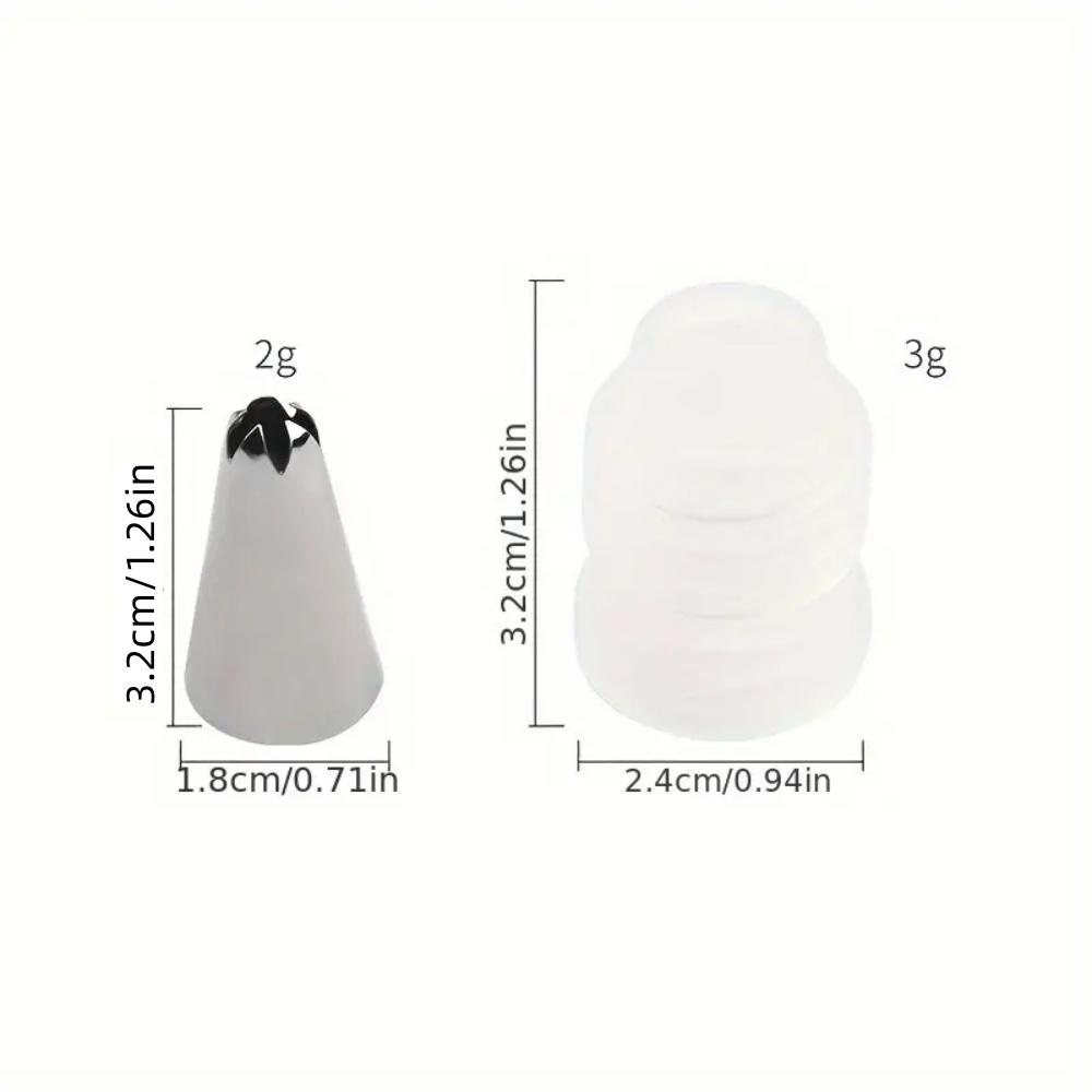 12/24Pcs Cream Nozzles Pastry Socket Large Cupcake Paper Cups Cream Nozzles Cake Decorating Tools for Pastry Piping Bag Baking