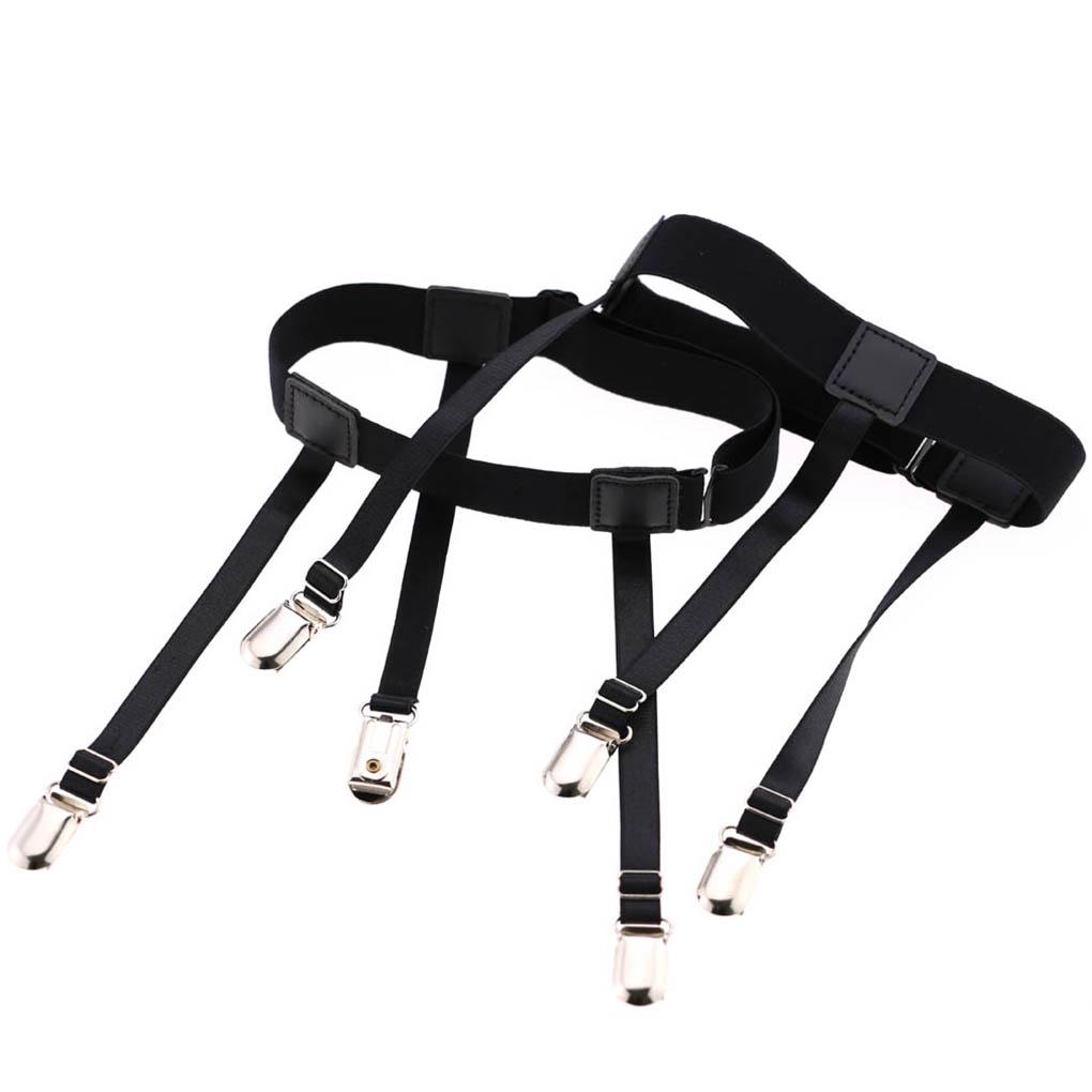 1 Pair Women Girls Men PU Body Harness Garter Belt Adjustable Sexy Punk Leg Stockings Cincher Strap