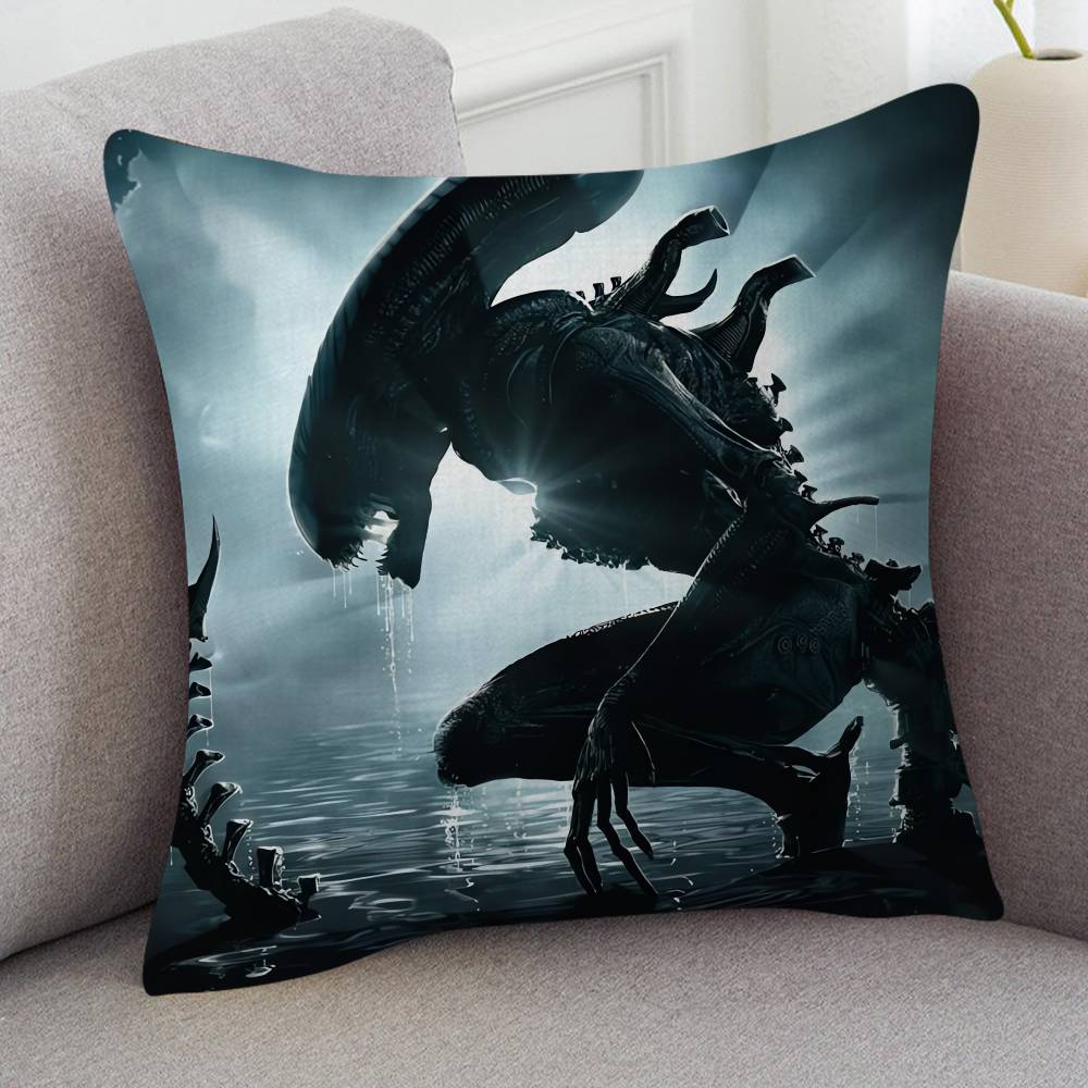 Movie Alien Soft Comfortable Pillow Case Cartoon For Sofa Living Cat Room Home Office Retro Decor Protective Cover