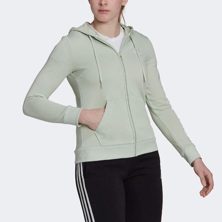 Adidas Essentials Letter Logo Print Hoodie Women Hoodie Green HK9662