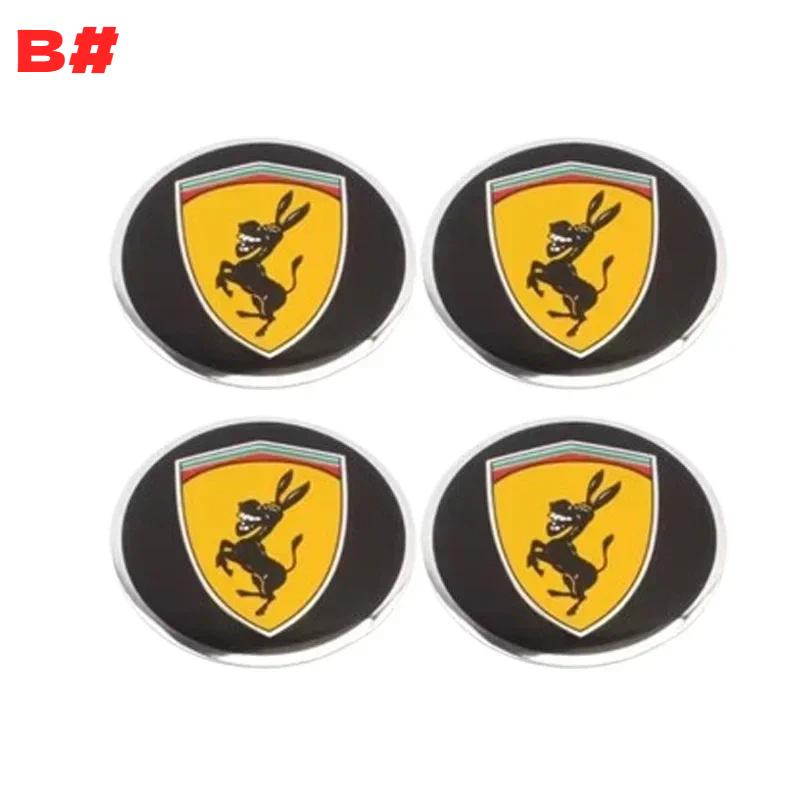 4pcs 56mm Alloy Car Wheel Center Hub Caps Stickers Accessories