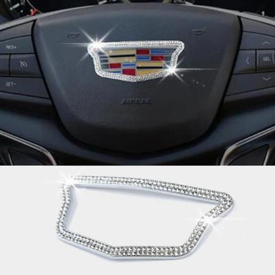 Crystal Car Steering Wheel Center Logo Edge Sticker Decoration for CTS BLS Escalade Seville Tiburon SLS XTS XT6 CT6