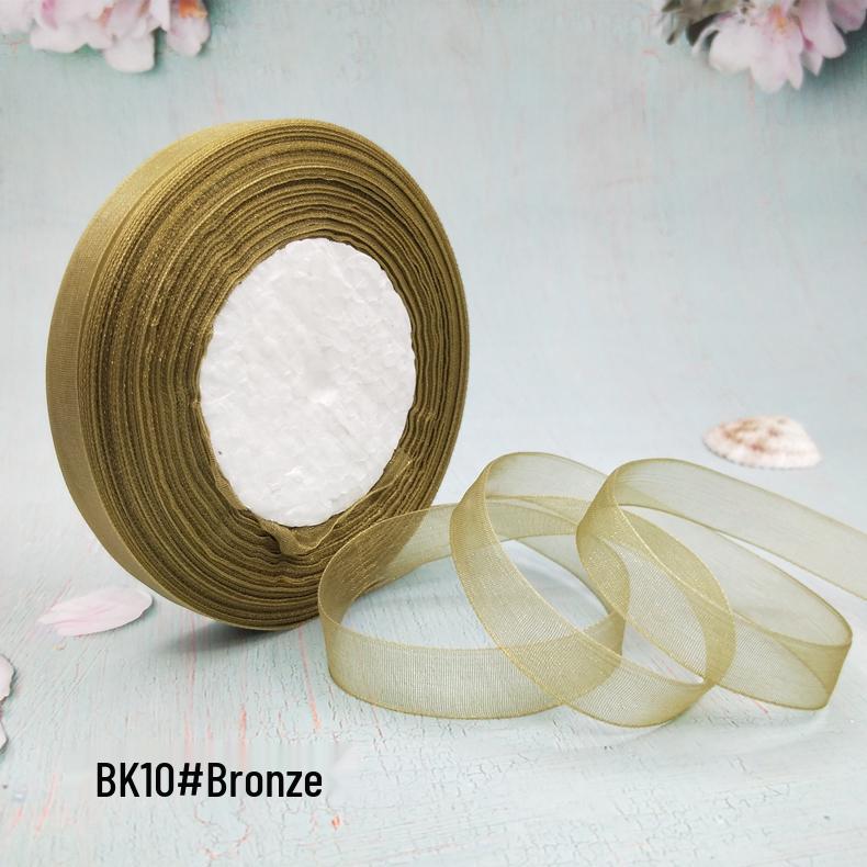 Cinta de Hilo de Nieve Transparente de 1,2 cm para Manualidades: Ganchillo, Accesorios para el Cabello, Lazos, Regalos, Empaque para Pasteles y Cajas, Cinta de Seda