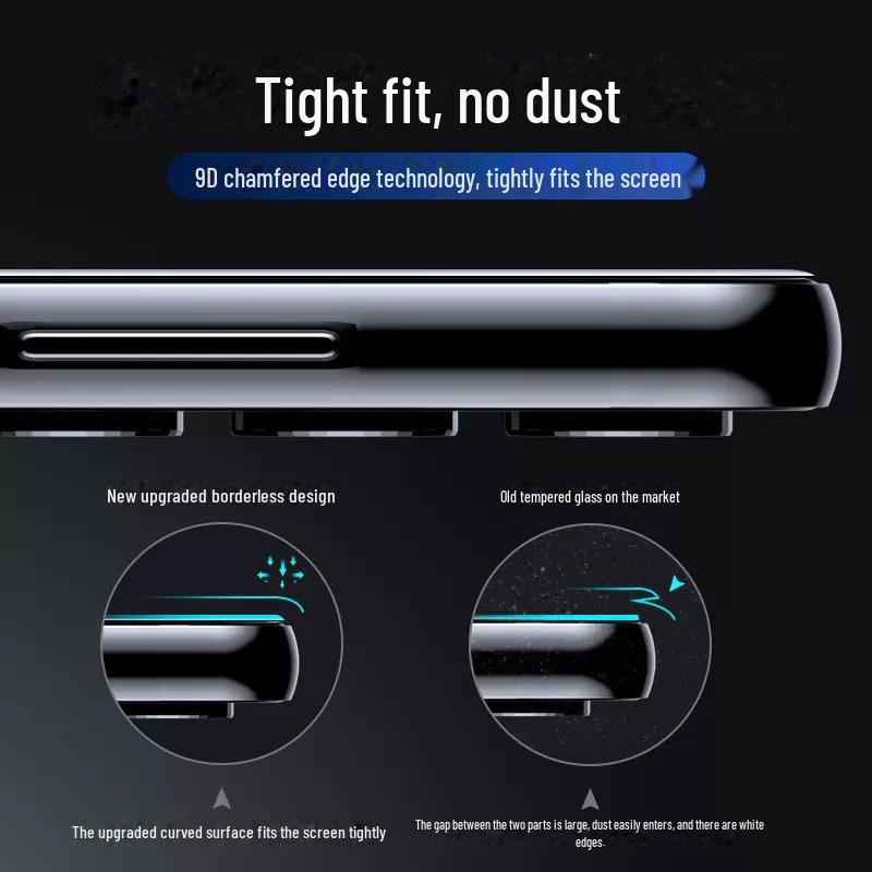 "Ultratunt skärmskydd i härdat glas för Samsung Galaxy A14/A15 - HD Transparent, Silkscreentryckt, Full täckning"