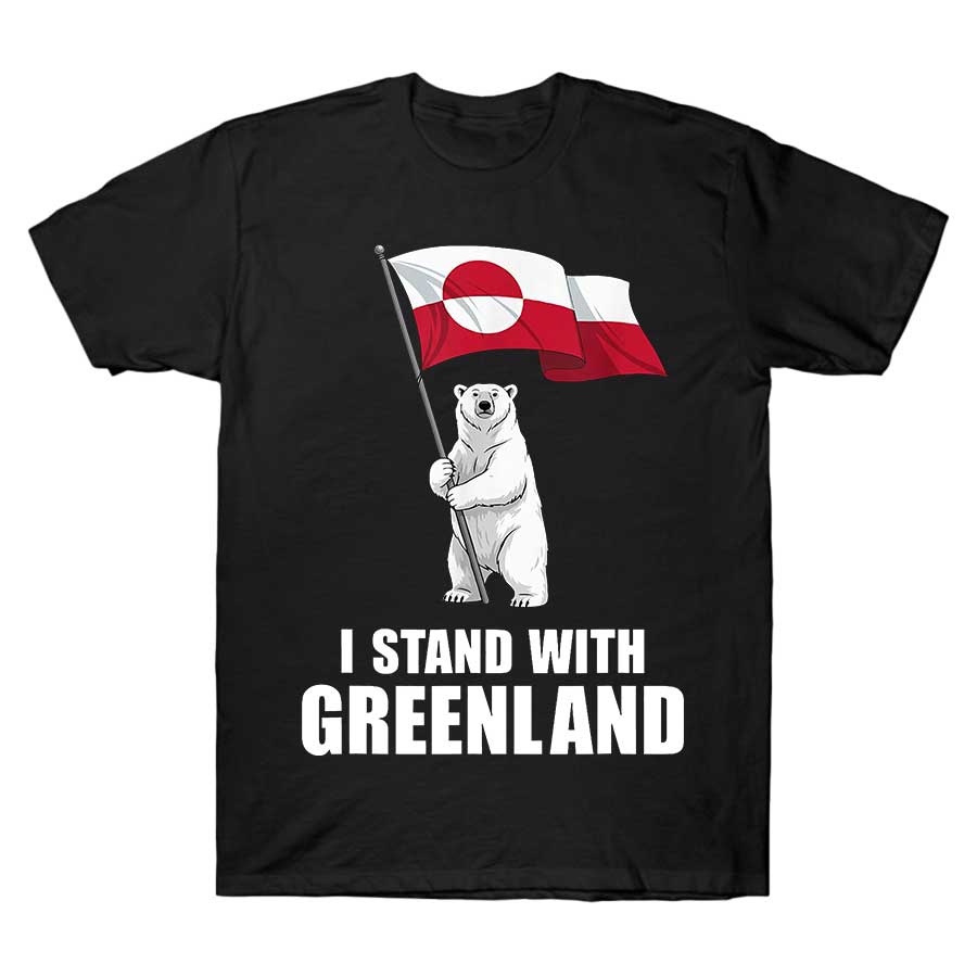 Polar Bear Greenland Flag I Stand With Greenland T-shirt XXXXL
