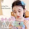 1 Pair Fashion Mermaid Princess Children Forehead Chain Pearl Fairy Hair Clip Sweet Bowknot Hair Accessories Kids