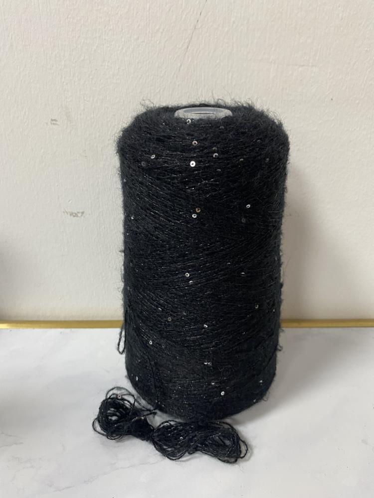 250g Bright Wire Mohair Yarn with Sequins for Crochet Knitting Clothing DIY Dolls Sweater Soft Thin Wool Thread Comfortable Blue