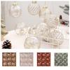 9pcs Transparent Painted Christmas Balls Ornament PET Christmas Tree Pendant  Home Xmas Decor