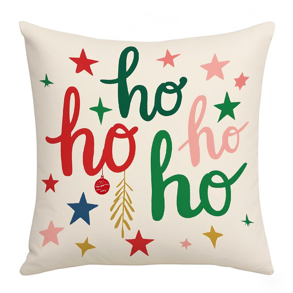 Christmas Pillow Case Cartoon Decoration Digital Printing Bedroom Living Room Sofa Atmosphere Pillow
