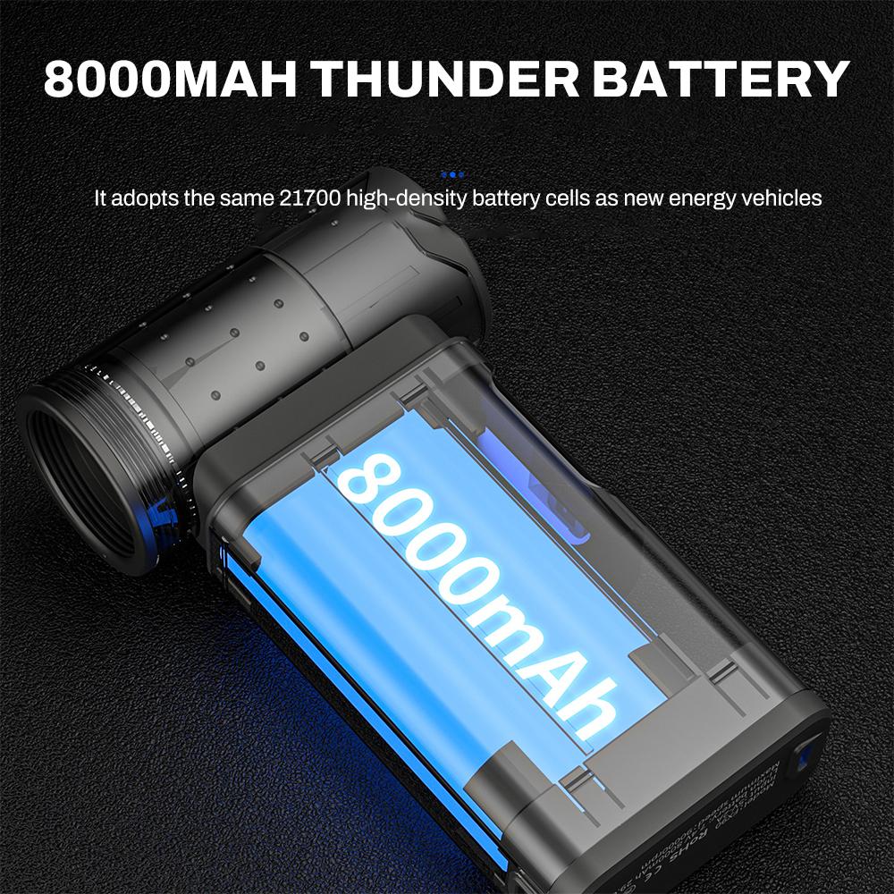 350000RPM Brushless Turbo Fan Powerful Air Blower Vacuum Cleaner High-Speed Duct Fan 8000mAh 53m/s Type-C Charging Turbo Jet Fan