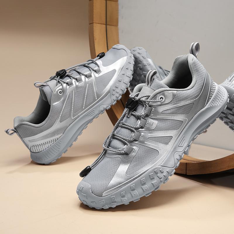 

Men s Hiking Shoes Breathable Mesh Casual Sports Shoes Lightweight Walking Shoe Comfortable and Shock-absorbing Running Shoes 39 сірий колір