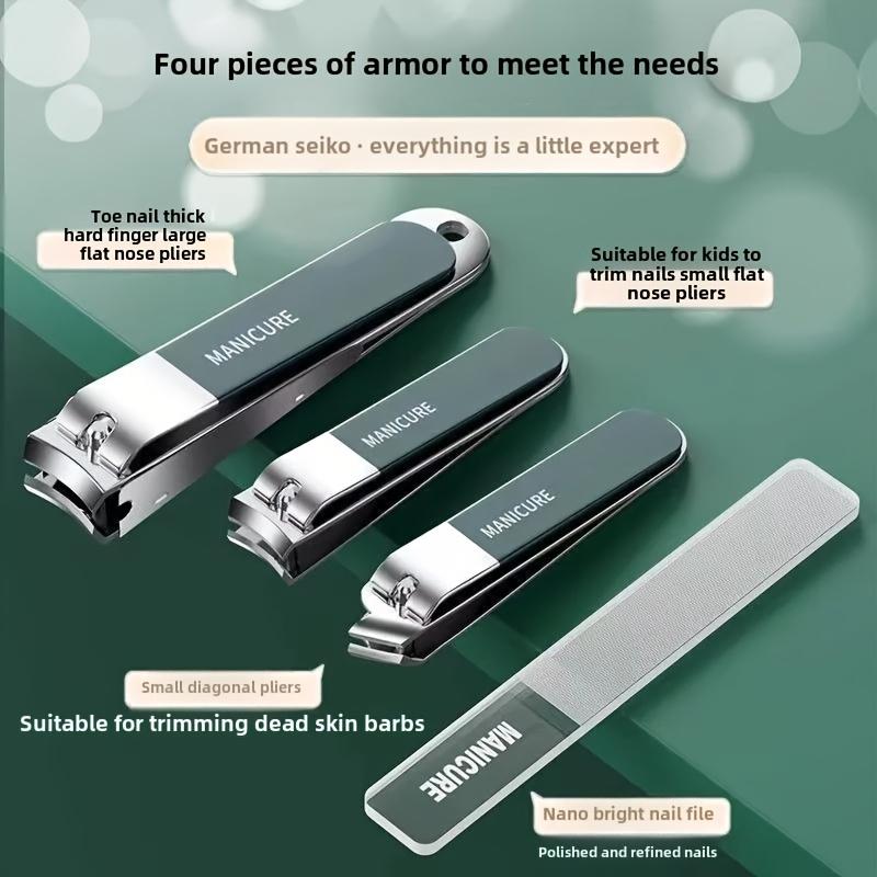 Xiaomi 10pcs Deluxe Manicure and Pedicure Set Splash Proof Nail Clippers Ear Pick Stainless Steel Nail Scissors Christmas Gift