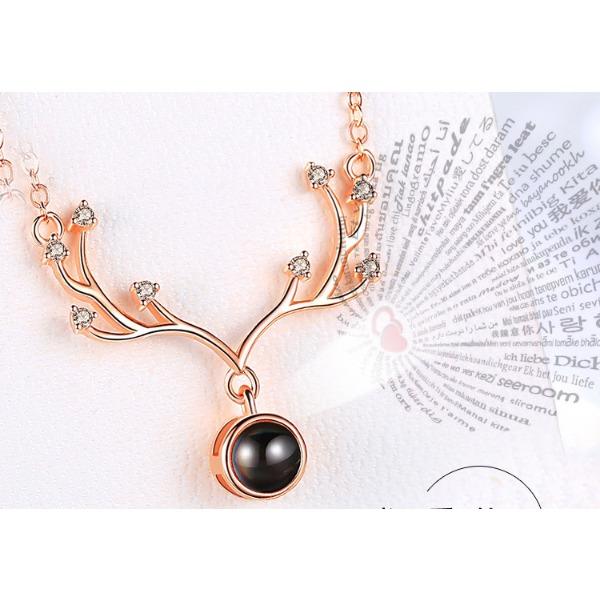 100 Languages, I Love You Necklace, Female Fashion, One Deer Has You, Deer Horn, Collar Chain