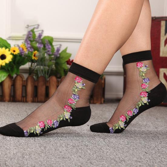 Socks Transparent Comfortable Cotton Comfortable Women Short Socks for Daily Life