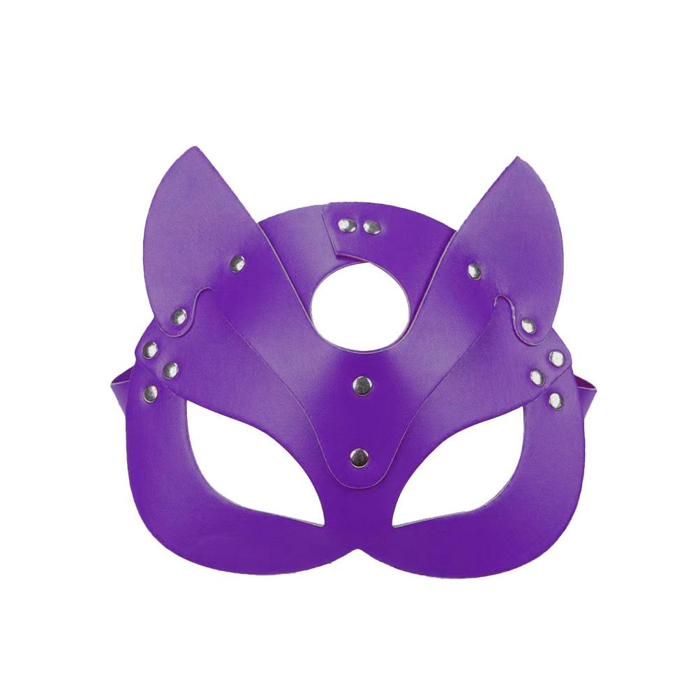 SM Women Sexy Leather Mask Bdsm Cat Half Mask Party Cosplay Sex Costume Slave Eye Mask Stage Performance Adult Game