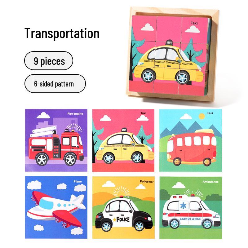 Early Childhood Wooden 3D Animal Puzzle & Cognition Board Toy