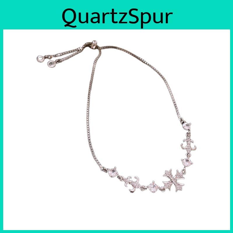 Iris Blume Zirkon Kreuz Verstellbares Armband Für Frauen Modeschmuck Geschenk Für Sie