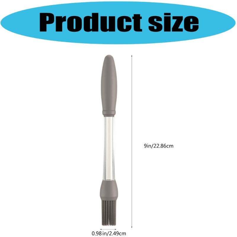 4 Piece Food Grade Silicone Cooking Basting Brush Heat Resistant Barbecue Oil Applicator Easy Cleaning Kitchen Tool