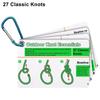 7 Stuks/1 Set Vis Knoop Gids Kaart, Bevat 12 Van De Meest Praktische Vis Knopen, Met Opberg Gesp, Duurzame Pvc Kaart