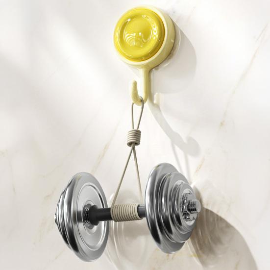 4PCS Sticky Hook with 360° Rotation Design Hook Strong Adhesive Stable Base Wall Hook for Towels Clothes Kitchen Utensils