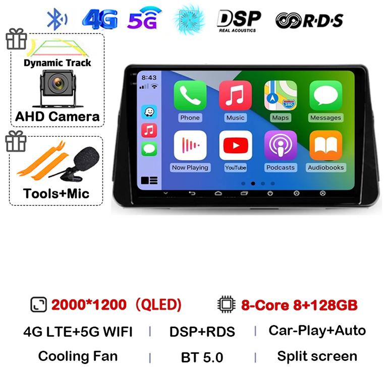 Android 14 Carplay Auto Car Radio For Nissan Kicks P15 2017-2021 Multimedia Video Player Navigation GPS Stereo Head Unit 2din 4G