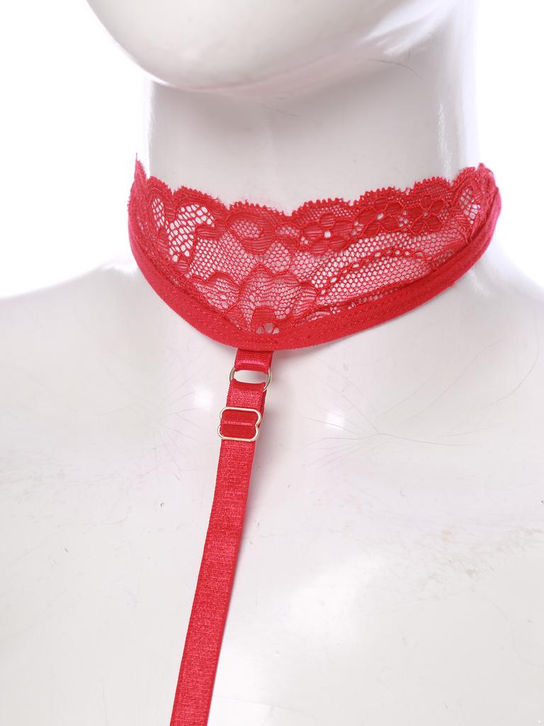 Damen 1/4 Cup Push-Up Ungefütterter Spitzen-BH Bügel-Balkonett-BH-Top Weiche Brustpolster Choker