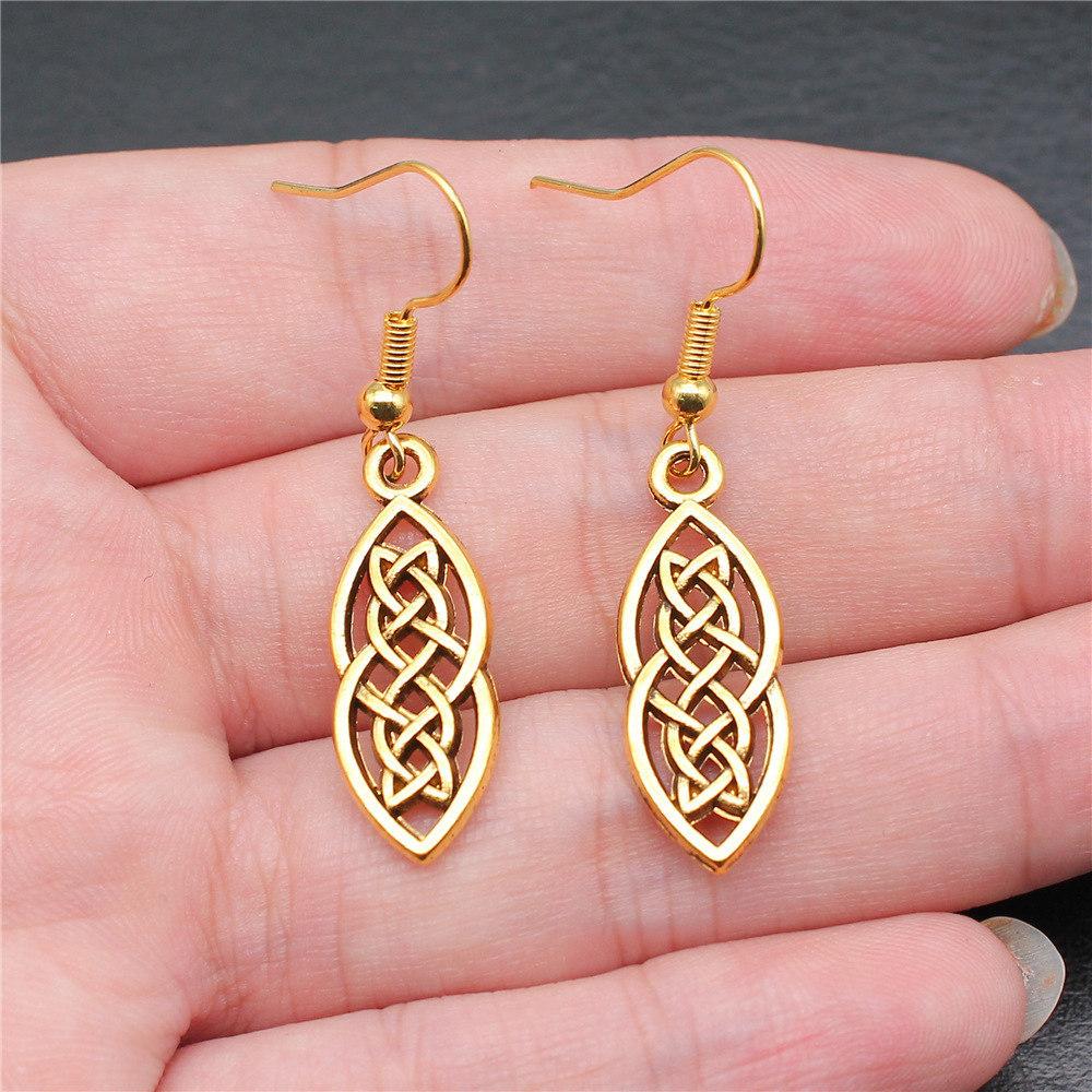 Drop & Dangle Earring Celtic Hexagram Kids' Jewelry MaterialsEarring Size 18x19mm QE006