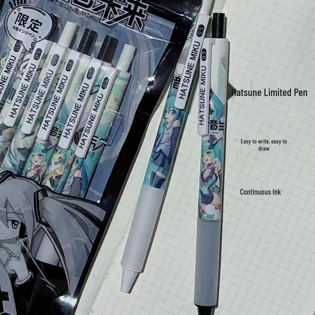 Hatsune Miku Manga-Style Cute Neutral Press Pen - Ideal for Students