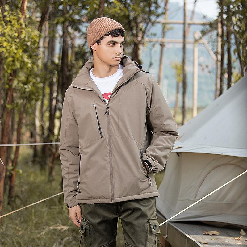 Outdoor One-piece Cotton Jacket Men's and Women's Windproof and Waterproof Functional Work Clothes Wholesale Couple Cotton-padded Clothes