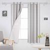 Striped Gray Blackout Curtains For Living Room Bedroom Printed Window Treatment Drapes Home Decor