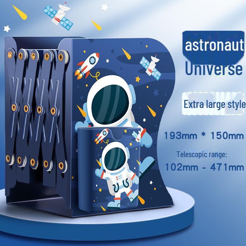 

Регулируемая металлическая подставка для книг с настольным хранилищем