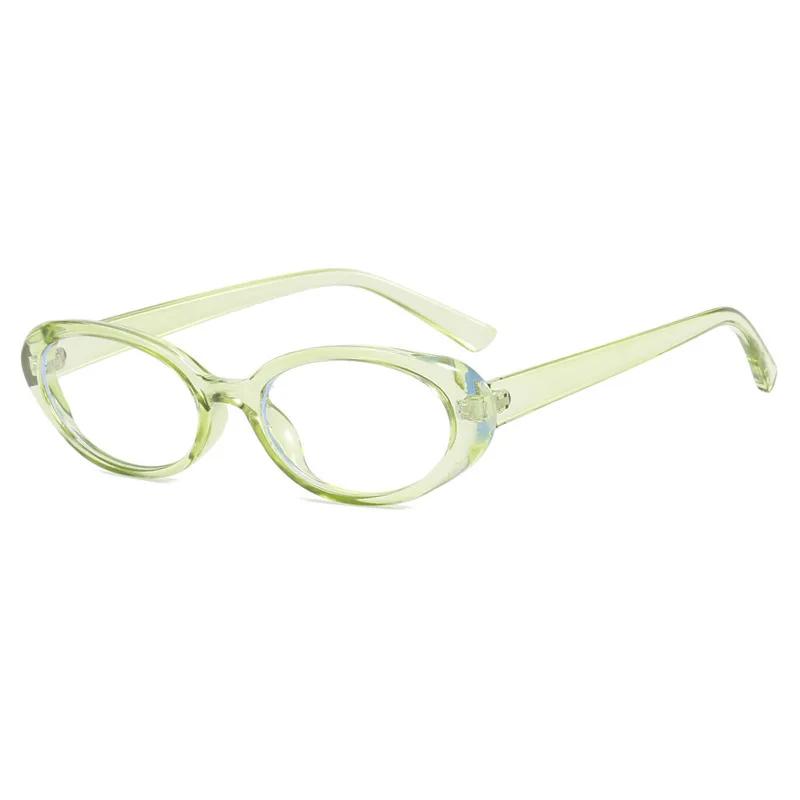Oval Style Anti Blue Light Glasses Simple and Versatile Non Prescription Flat Glasses Protective/Decorative Glasses
