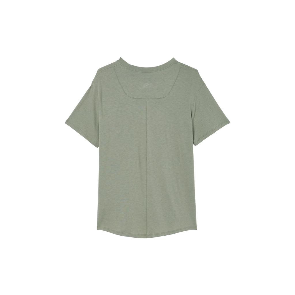 Nike One Relaxed Dri-FIT Casual Training Quick-Dry Knitted T-Shirt Women Tops Light-Army-Green Black FN2815320