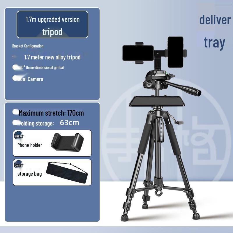 2025 Universal Phone Holder & Tripod Set for Live Streaming & Dual-Position Camera Use