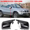2x MStyle Black Rearview Side Mirror Cover Caps 2024 New M Look Mirror Covers for BMW X5 E53 1999-2006 Replacement