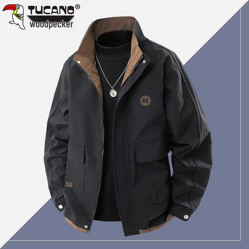 TUCANO Men's Autumn/Winter Retro Workwear Stand Collar Jacket