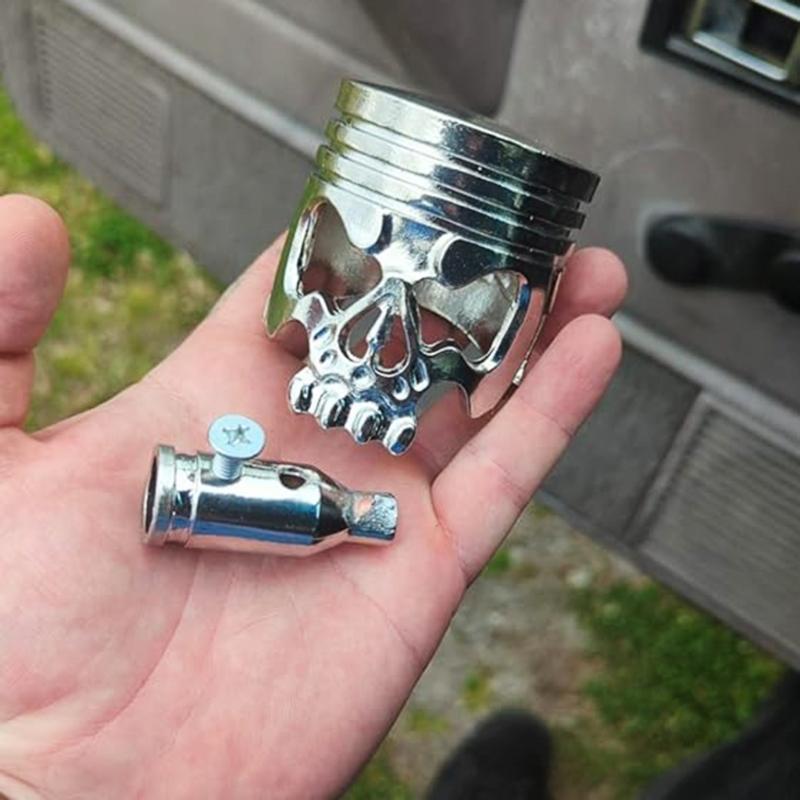 Car Stainless Steel Shifter Stick Knob Shifting Lever Handle Motorcycle Piston
