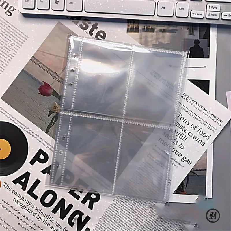 25/50pcs A5 Binder Photo Card Holders, 200 Pockets, Double-Sided 4-Pocket Design, Top Loading, Clear K-pop Membrane Cards