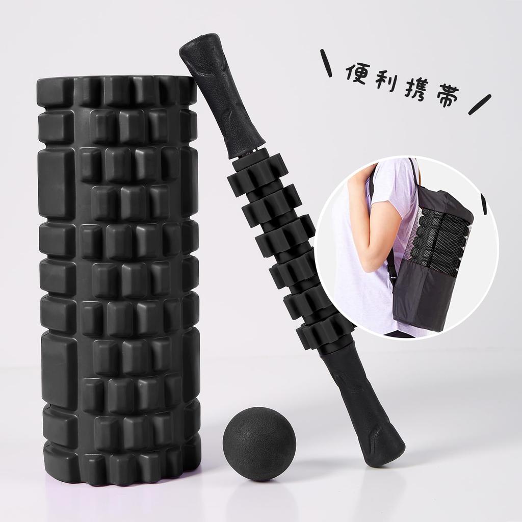 Schaumstoffrolle DPEAN Myofasziale Entspannung Yoga-Stange Triggerpunkt-Massageball Stretching-Ausrüstung Roller Kurze Halbe Übungstrainingsausrüstung mit