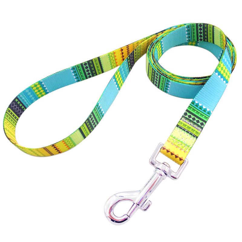 Patterned Webbing Dog Leash - Printed Pet Rope