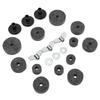 21Pcs Cymbal Replacement Accessories Felts Sleeves Wing Nuts Washers for Hi Hat Clutch CupGrey