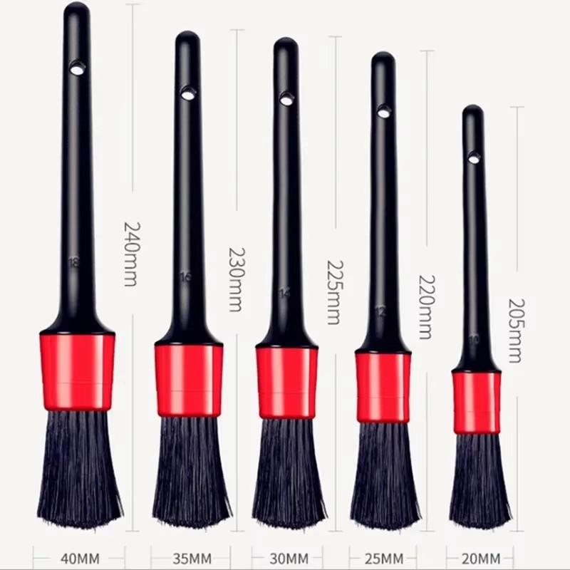 6Pcs Car Wash Care Detailing Brush Set,for Cleaning Wheels, Dashboards, Vents and more,Car Cleaning Brushes, Car Accessories