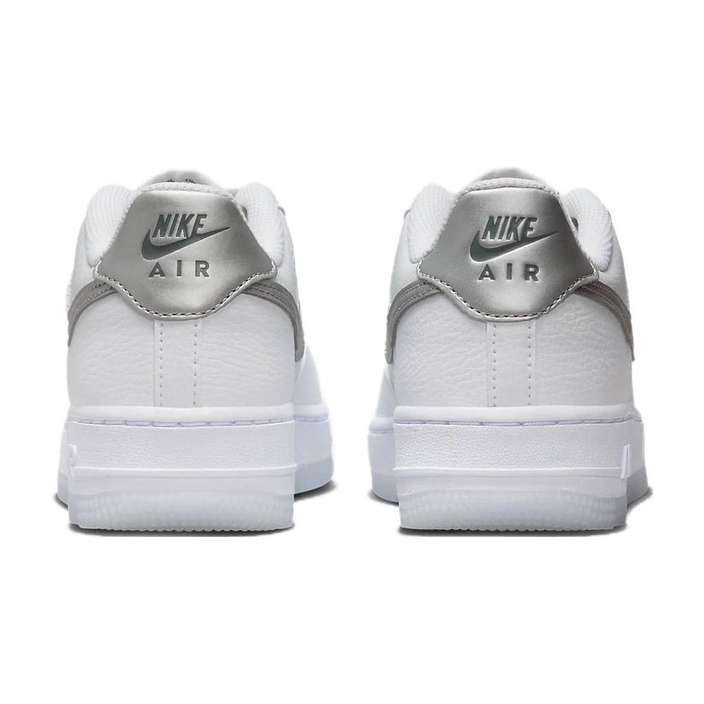 Nike Air Force 1 GS Blanc Football Gris Baskets Enfant Pure-Platinum Métallisé-Argent FV3981-100