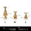 Gold Christmas Tree Candlestick Holder - Festive Home Decoration Ornament