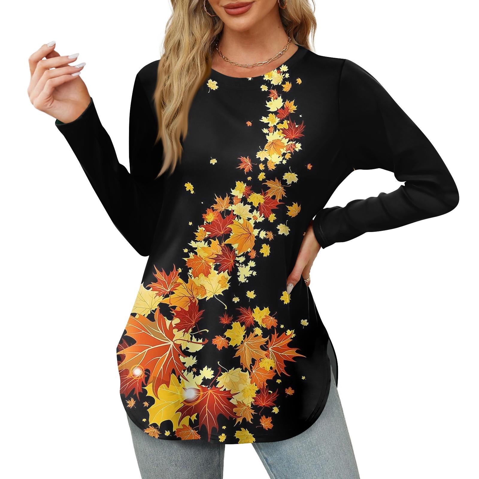 Женские рубашки с длинным рукавом и круглым вырезом — фото 15