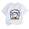 Kids Boys Girls 100% Cotton Crew Neck Short Sleeve T-Shirt, Cute Wink Bunny Window Give Me A Smile Graphic Casual Summer Tee for Children Daily Wear