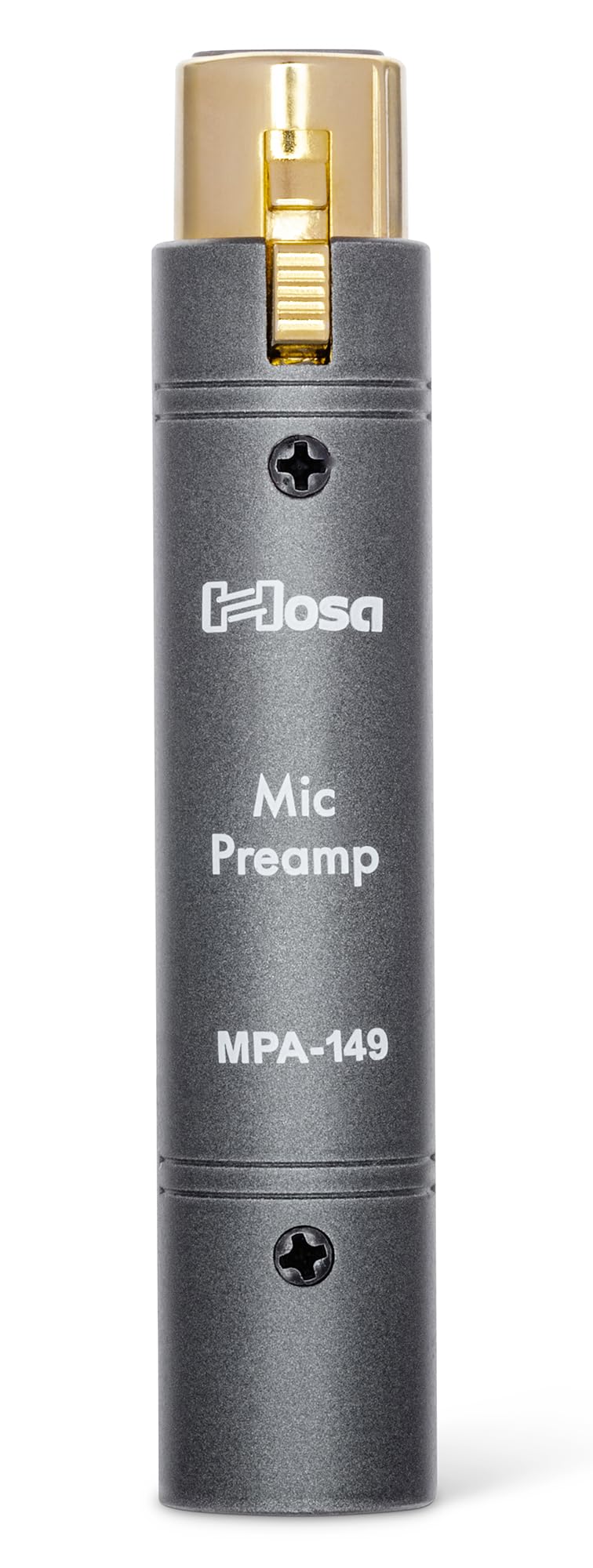 

Hosa Active Inline Mic Preamp Plug Provides +26dB Gain XLR3F to XLR3M MPA-149