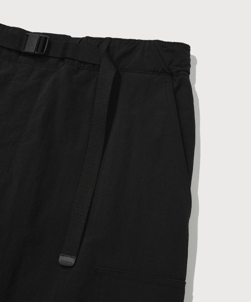 COVERNAT Wide Nylon Cargo Easy Pants Black