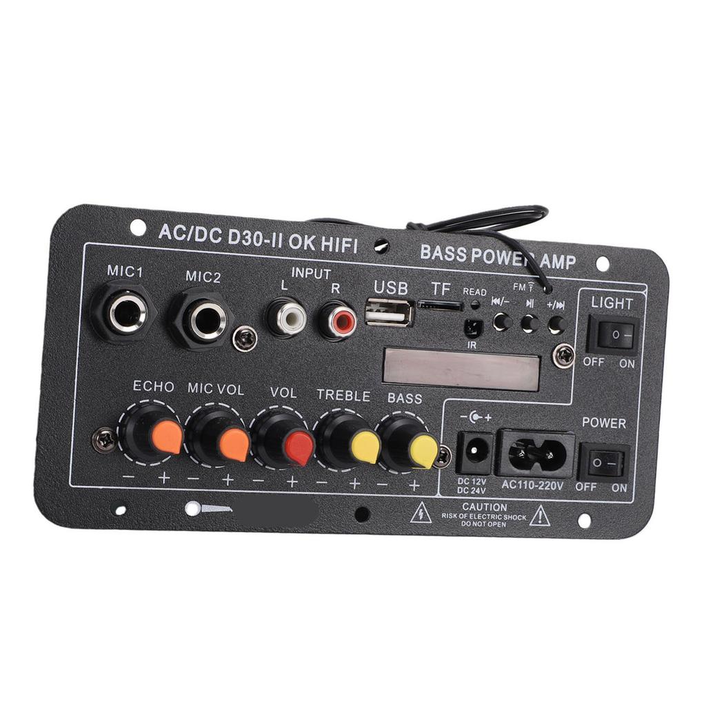 Audio Amplifier Board Bluetooth Power Amplifier Board with Digital Display MIC Input for Home Karaoke